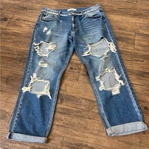 Women’s Distressed Blue Jeans